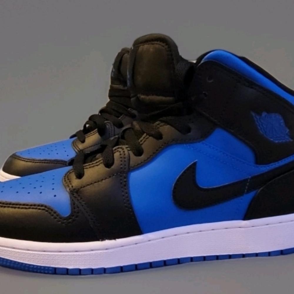 Kids Blue and Black Sneakers